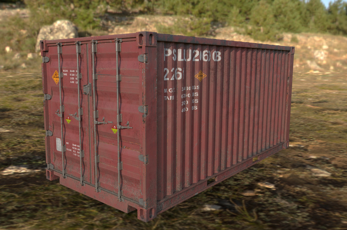 Shipping Container spp Low-poly 3D model_32