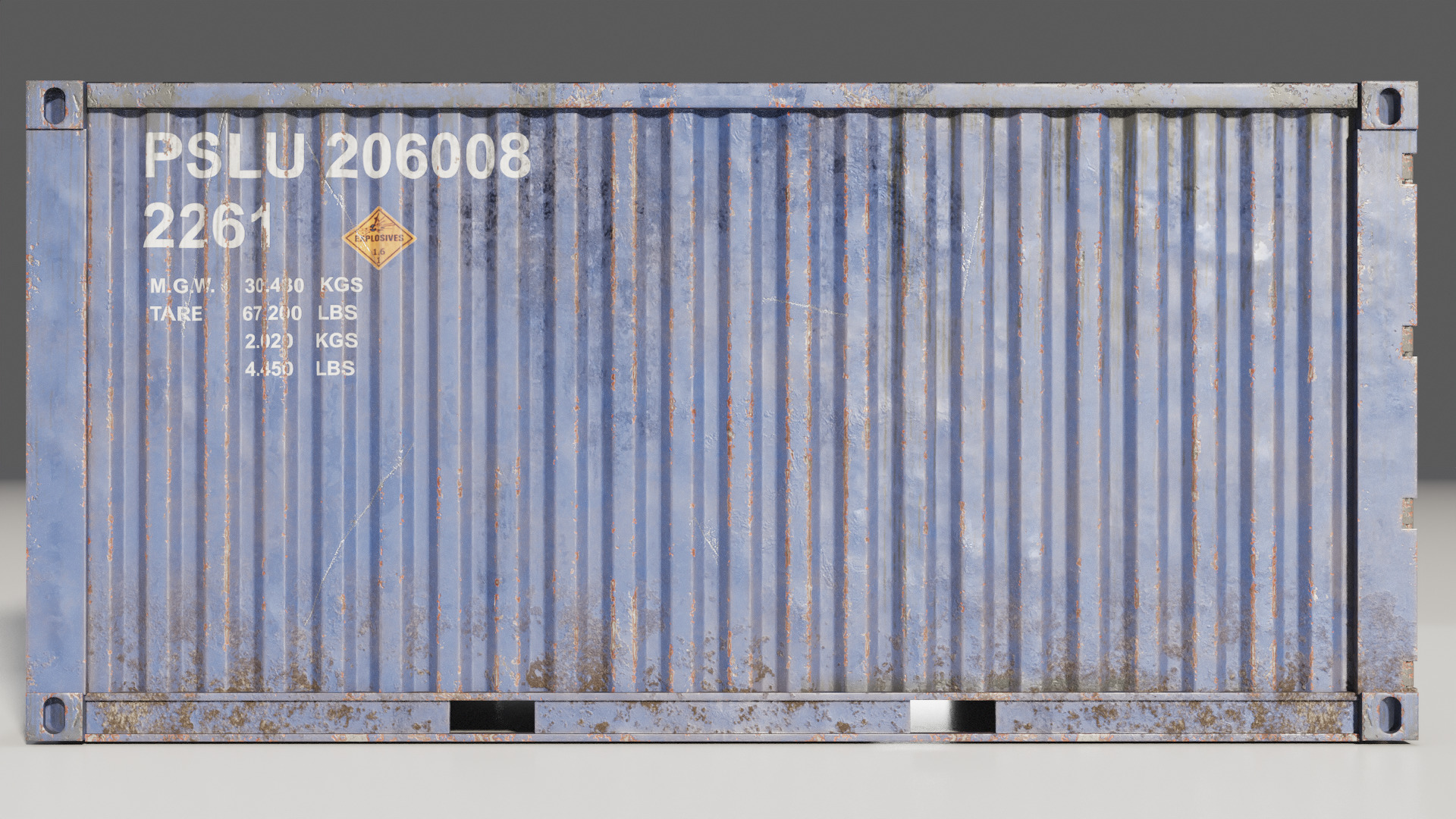 Shipping Container spp Low-poly 3D model_10