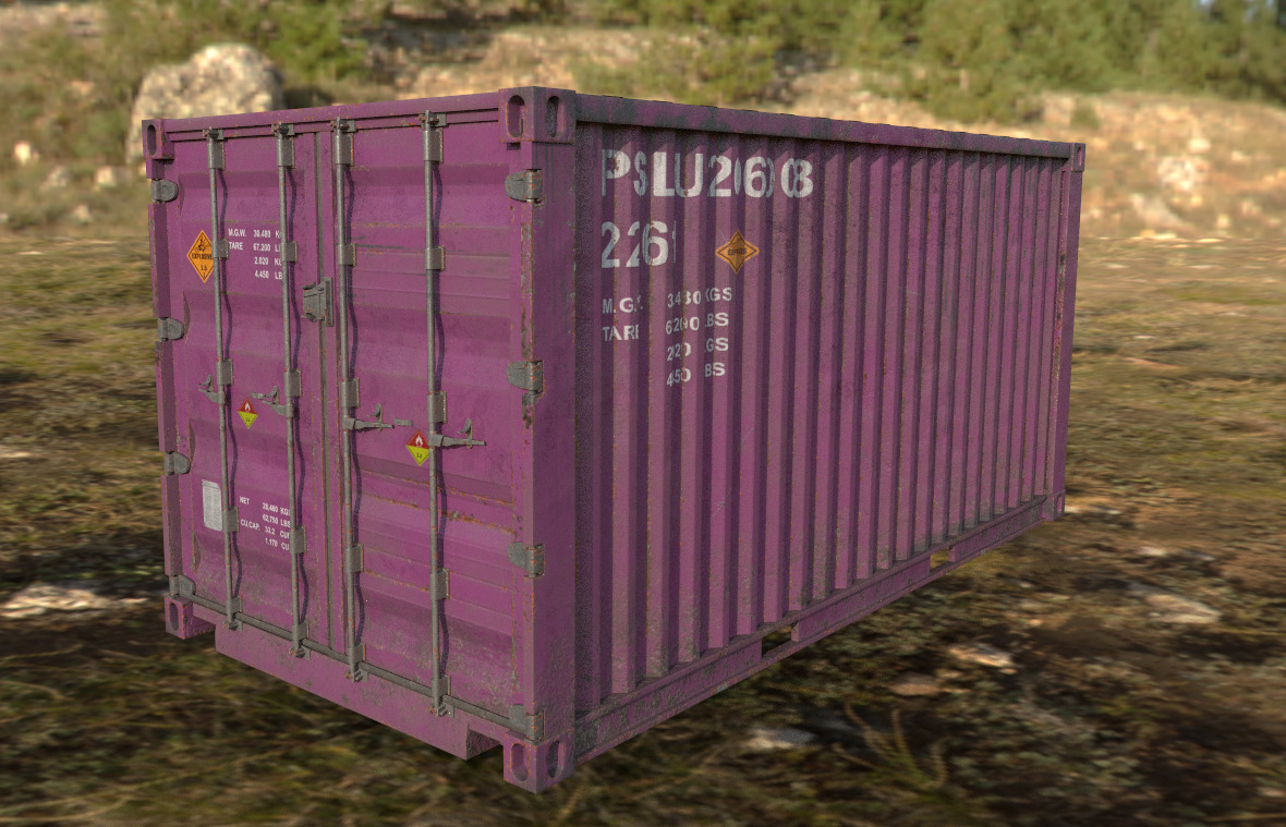 Shipping Container spp Low-poly 3D model_33