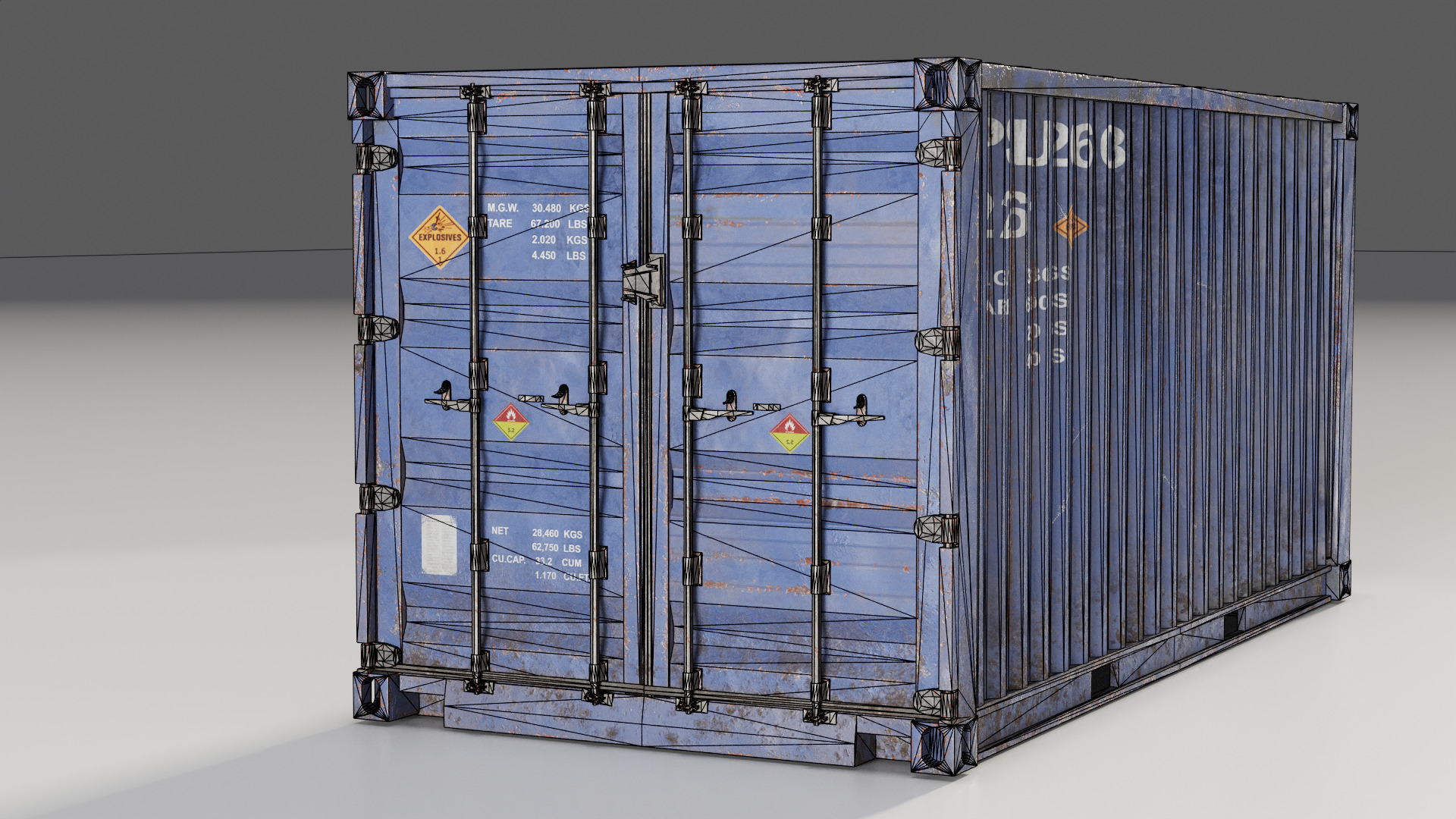 Shipping Container spp Low-poly 3D model_4