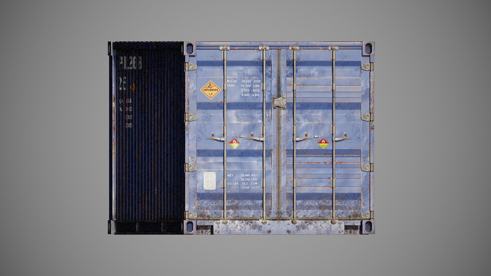 Shipping Container spp Low-poly 3D model_21