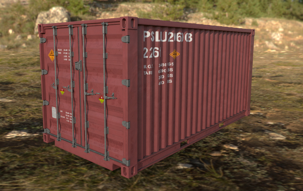 Shipping Container spp Low-poly 3D model_31