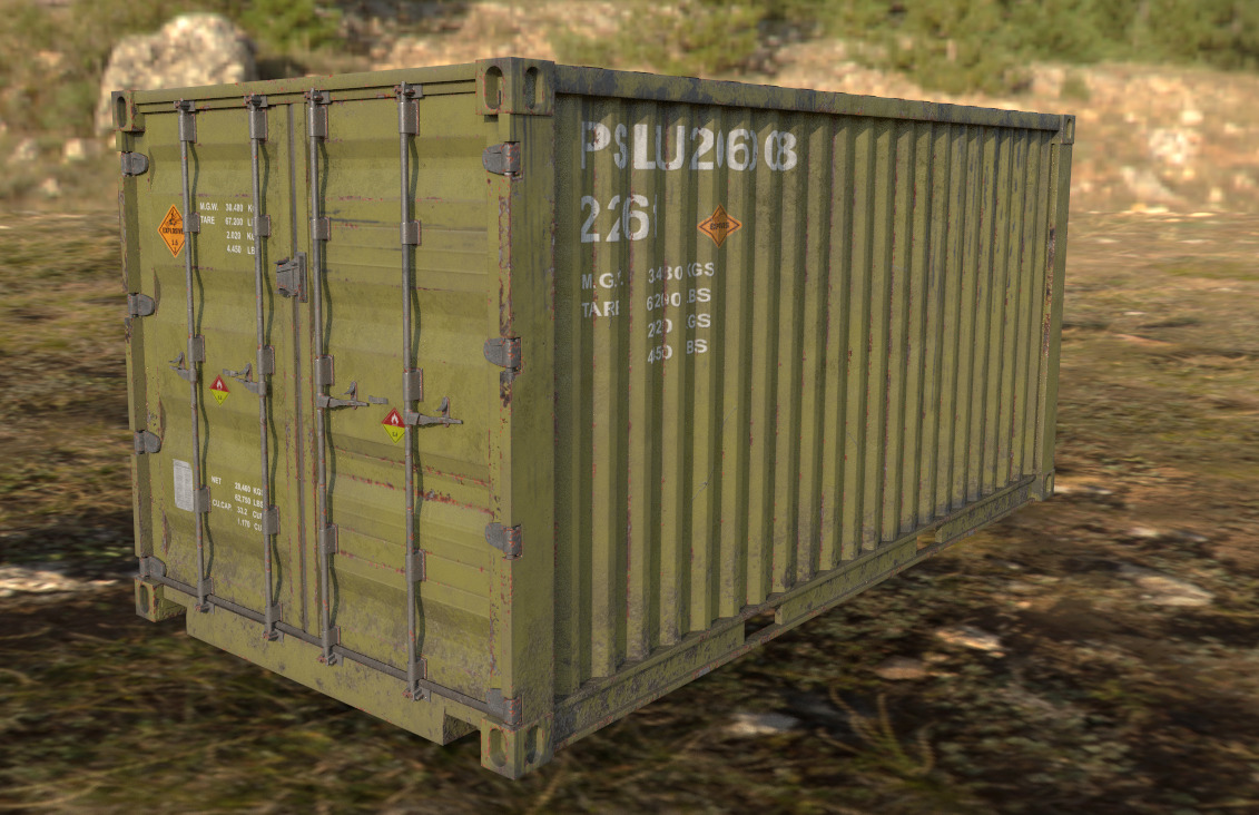 Shipping Container spp Low-poly 3D model_30