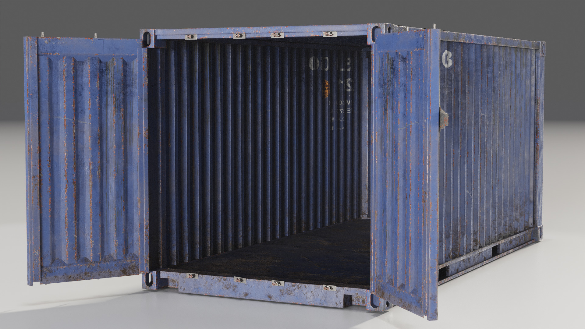 Shipping Container spp Low-poly 3D model_12