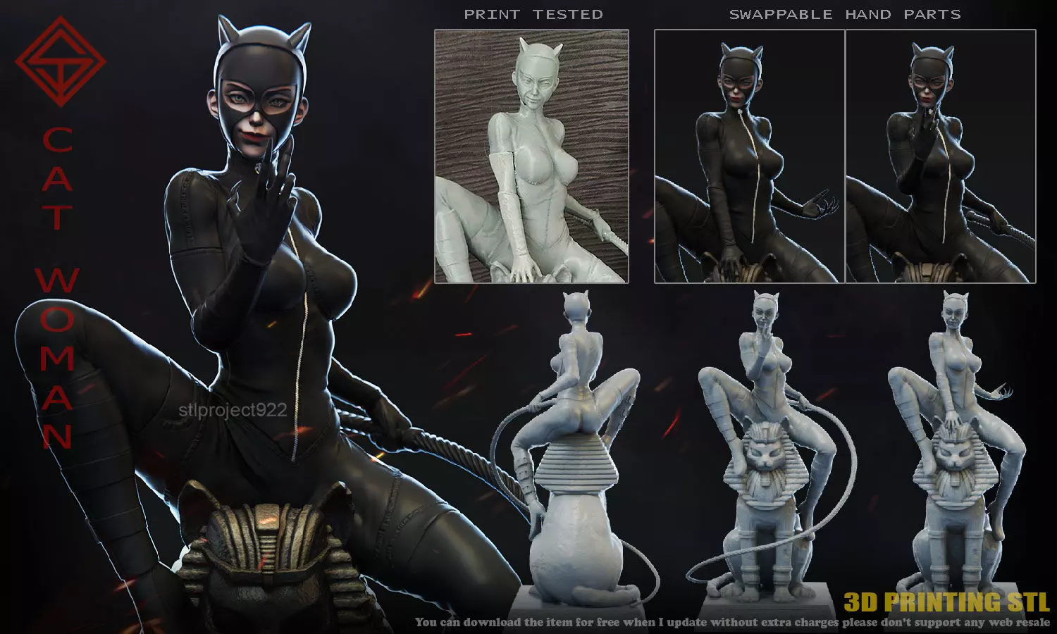 Cat Woman 3D print model_0