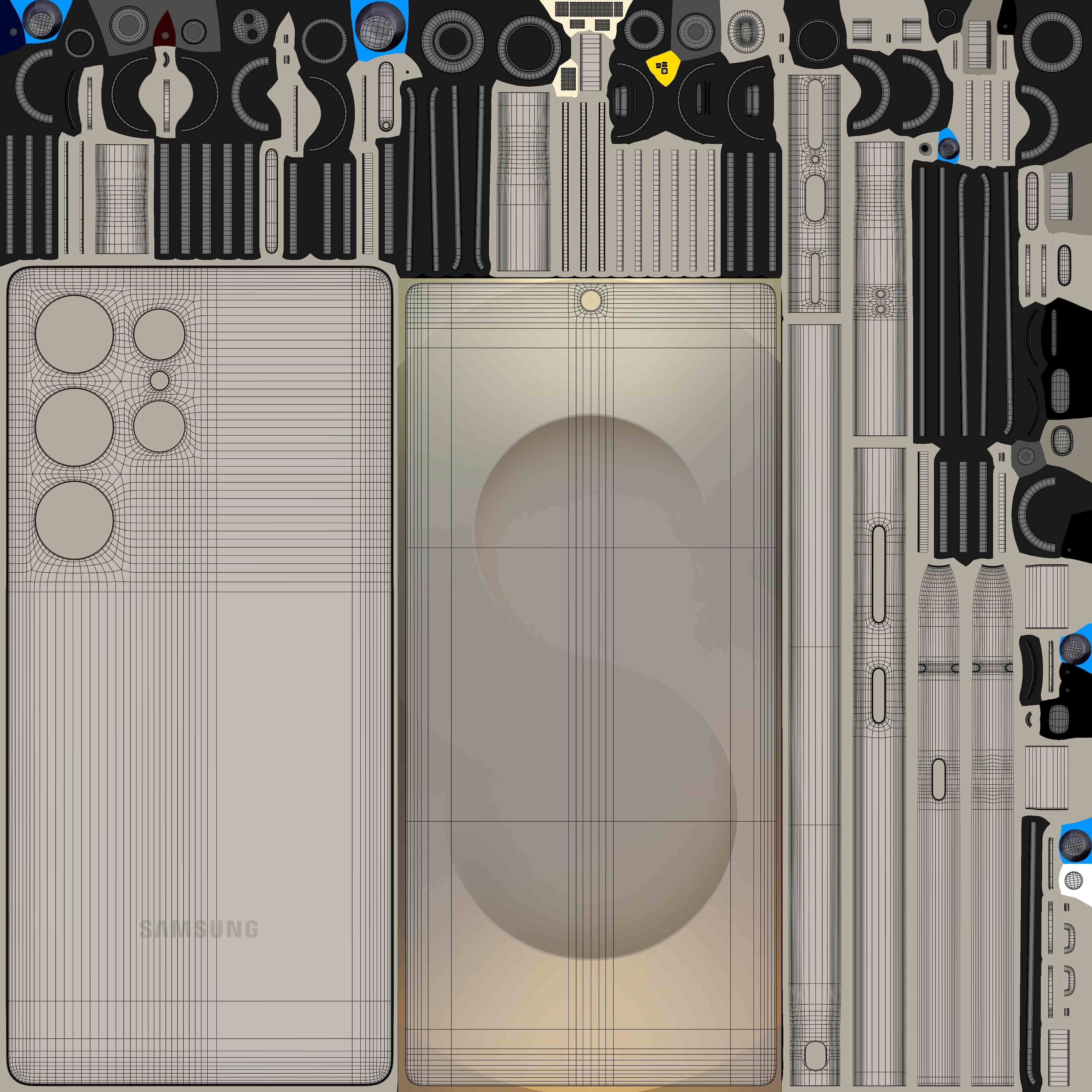 Samsung Galaxy S25 Ultra Titanium Gray 3D model_12