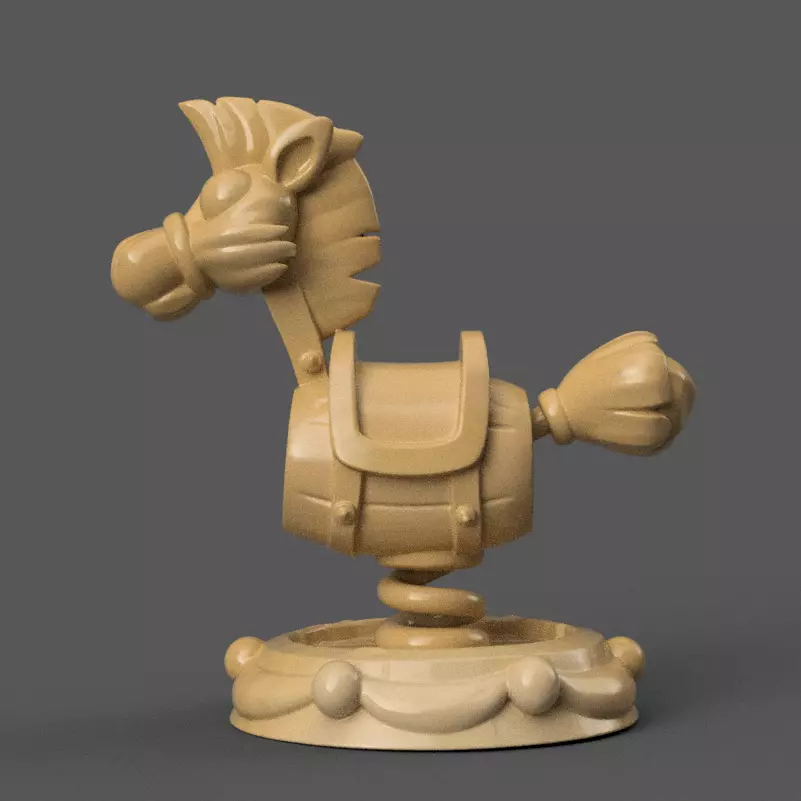 Cute Rocking Horse Toy 3D STL File for Fun Decor 3D print model_0