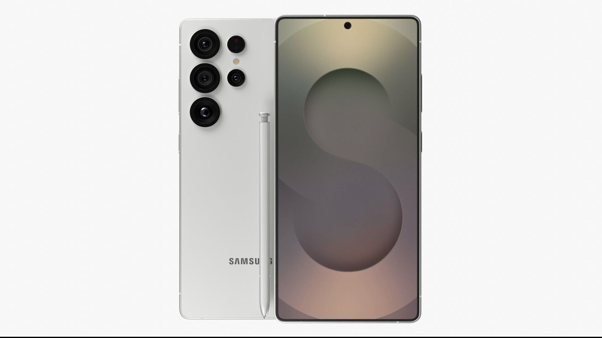 Samsung Galaxy S25 Ultra Titanium White Silver 3D model_1