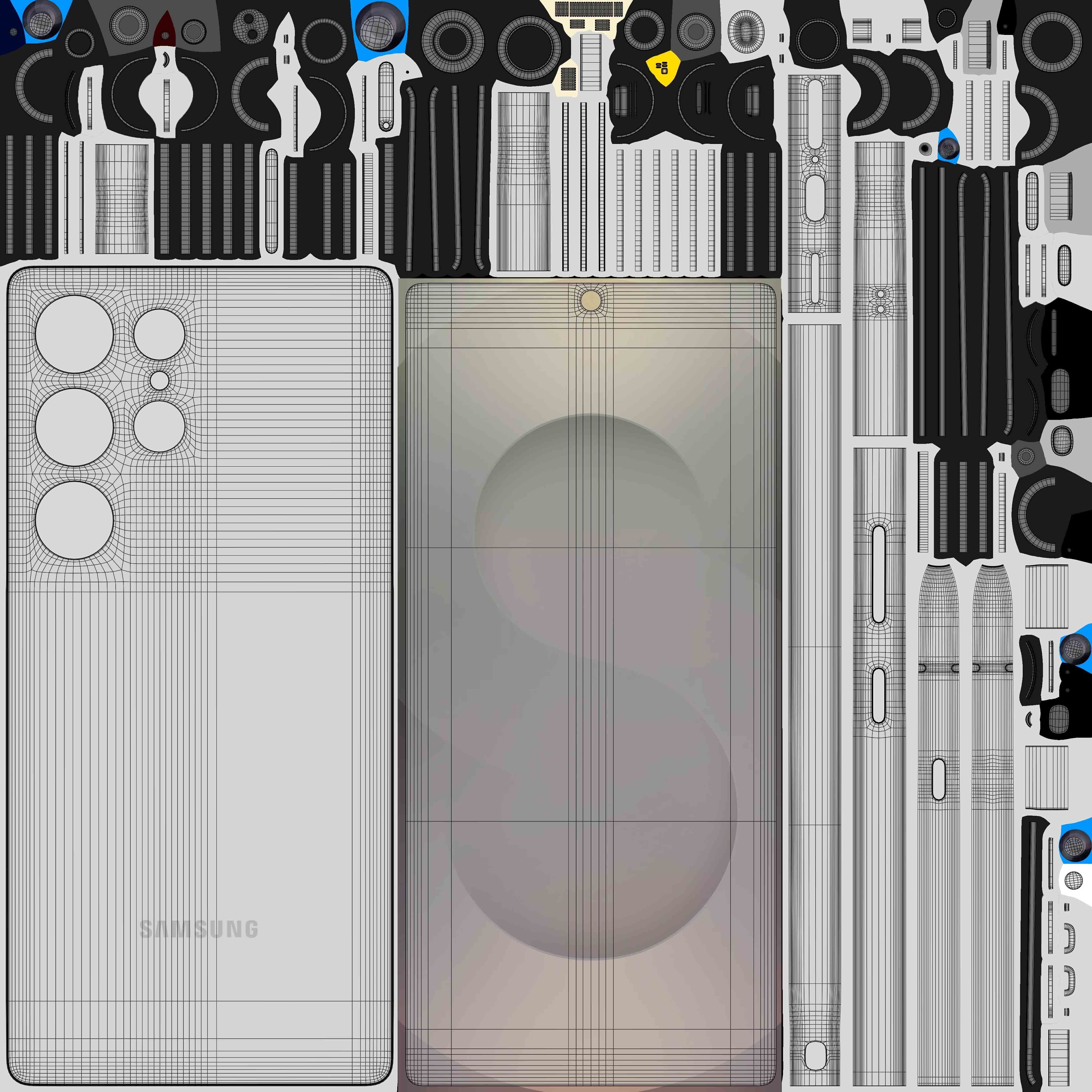 Samsung Galaxy S25 Ultra Titanium White Silver 3D model_12