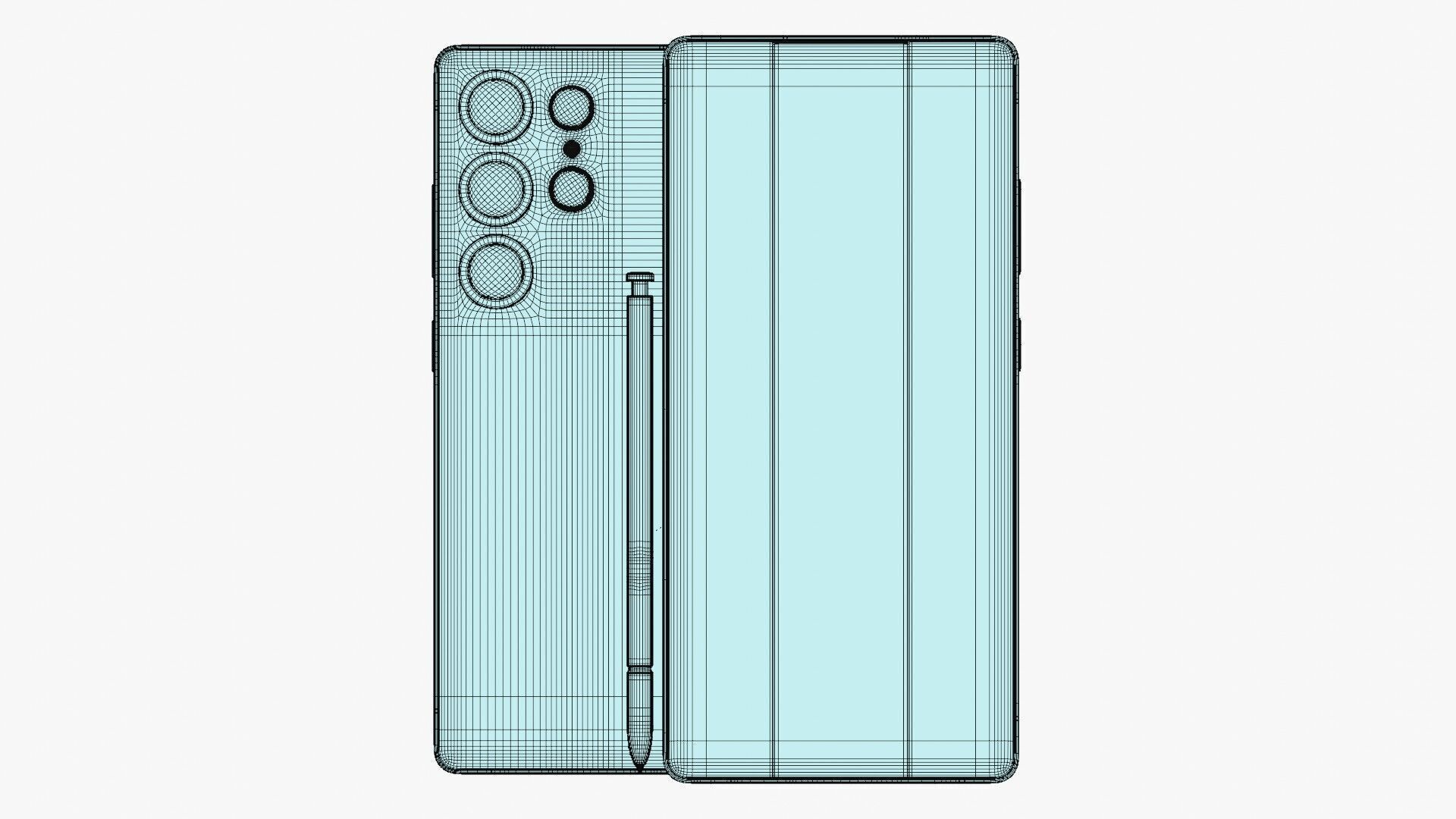 Samsung Galaxy S25 Ultra Titanium White Silver 3D model_13