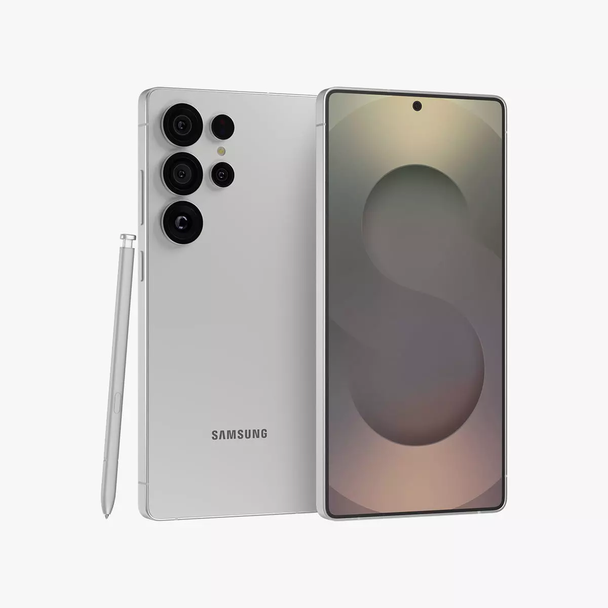 Samsung Galaxy S25 Ultra Titanium White Silver 3D model_0