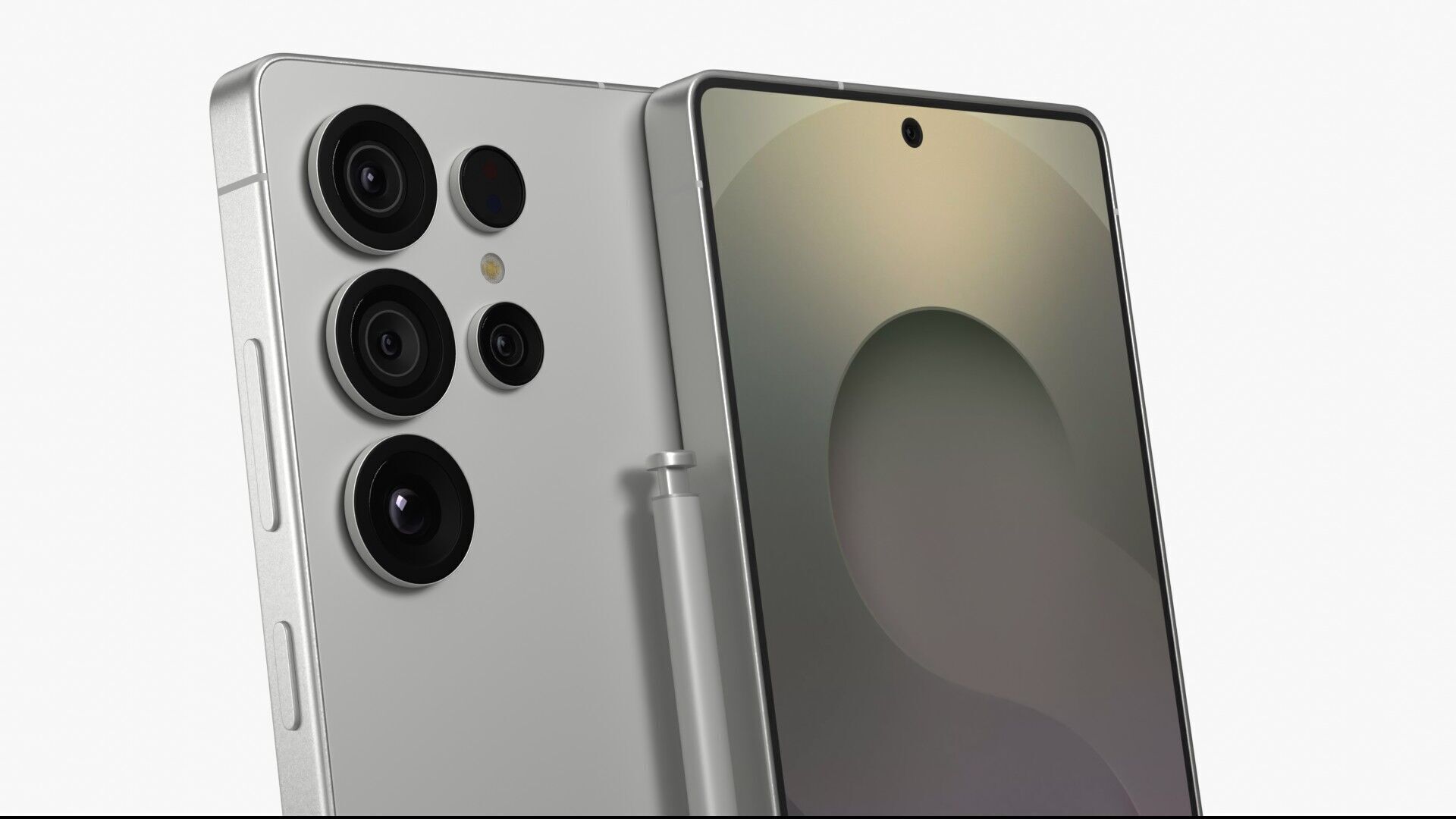 Samsung Galaxy S25 Ultra Titanium White Silver 3D model_3