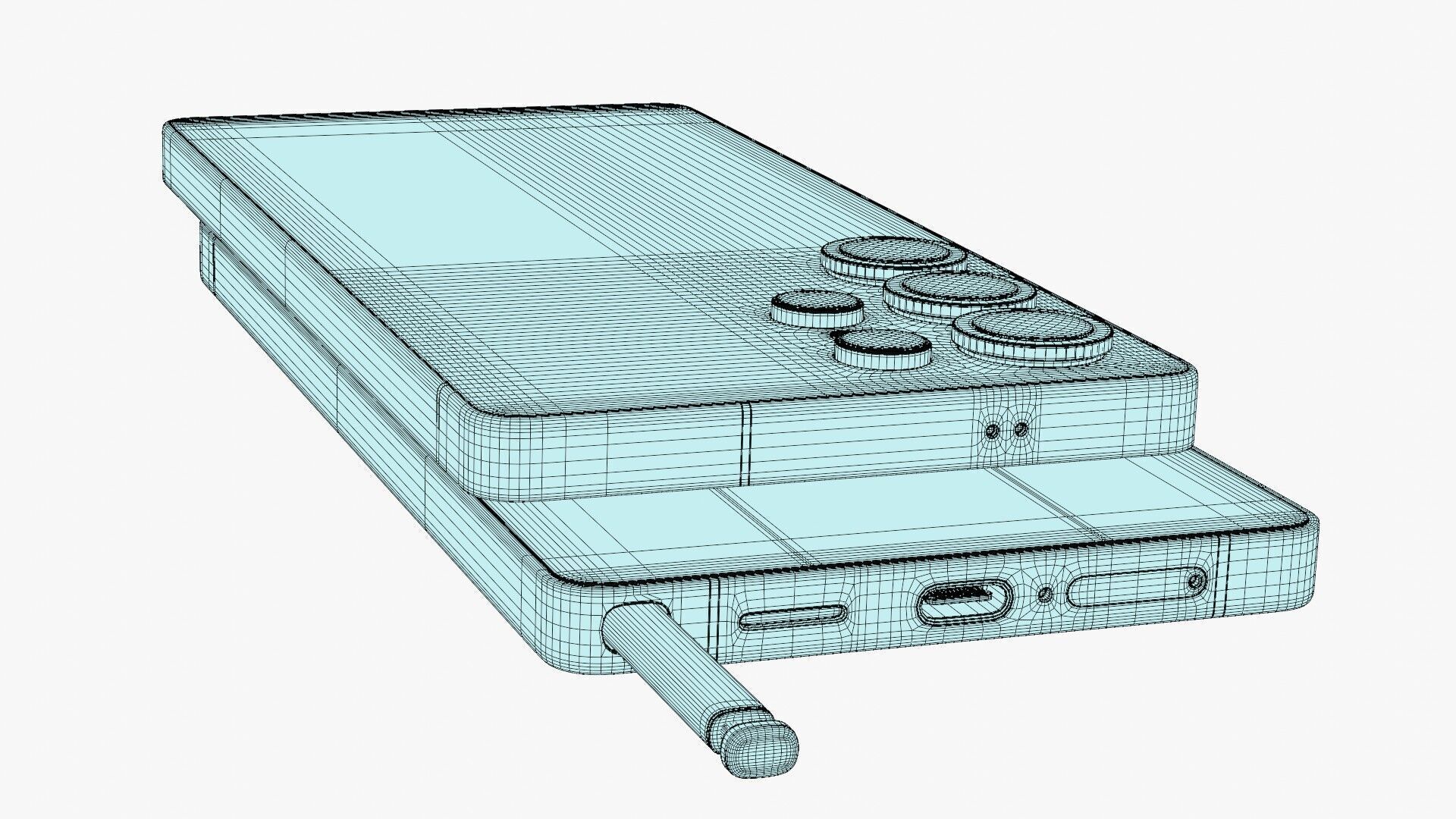 Samsung Galaxy S25 Ultra Titanium White Silver 3D model_19
