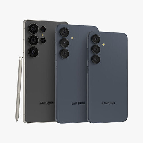 Samsung Galaxy S25 And Plus And Ultra 3D model
