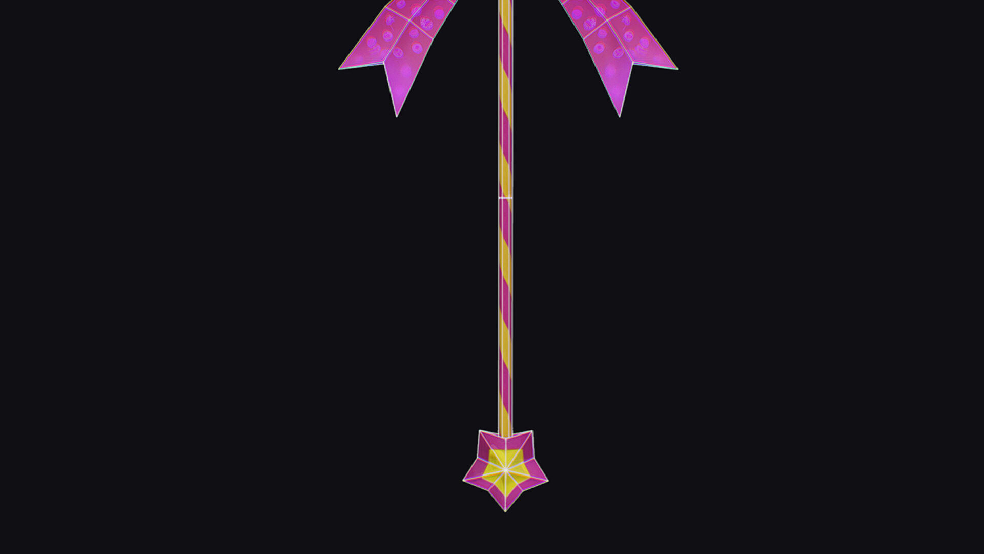 Wand Lollipop Magical Candy Wizard Scepter Weapon Stick Low-poly 3D model_13