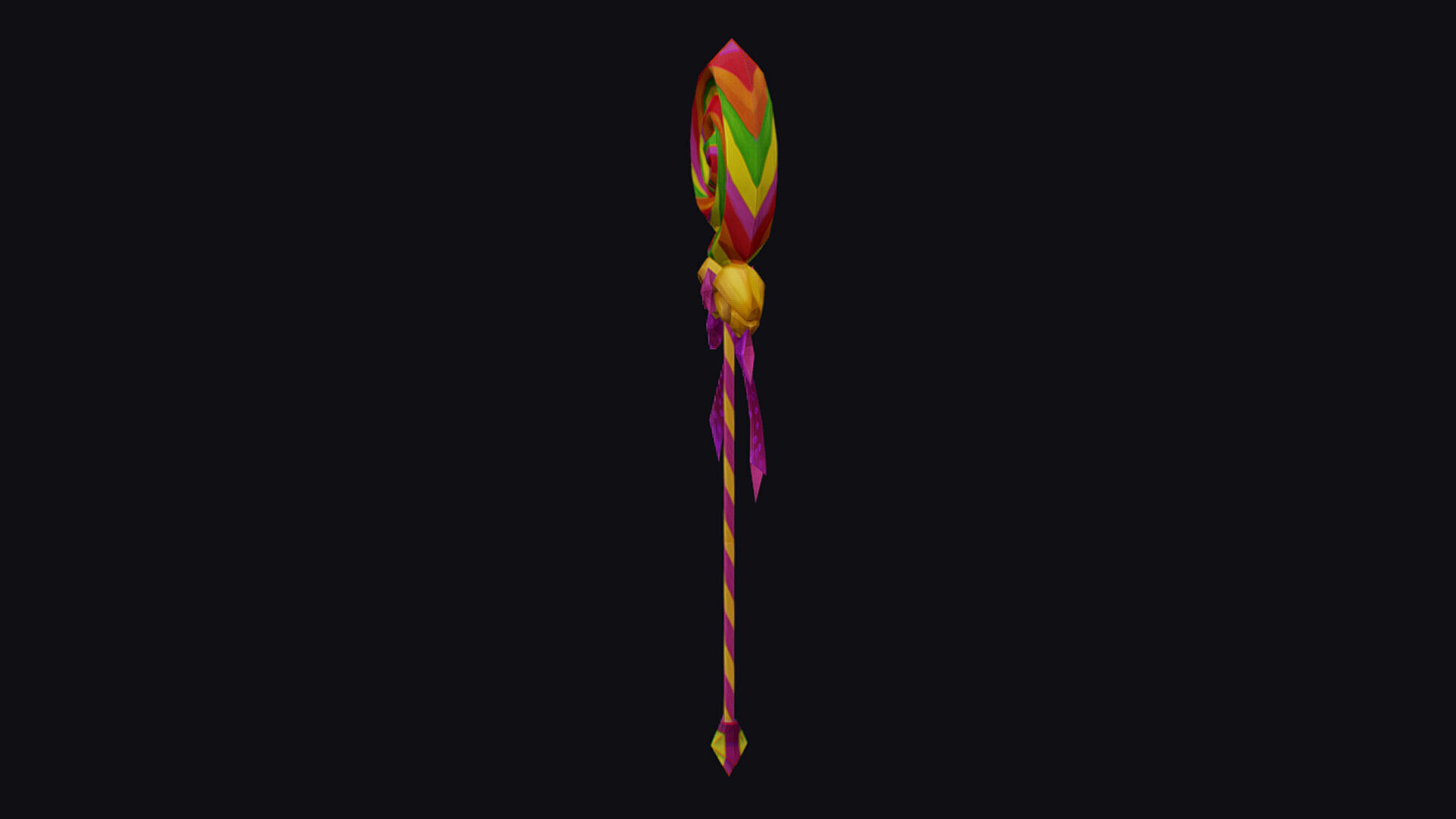 Wand Lollipop Magical Candy Wizard Scepter Weapon Stick Low-poly 3D model_1