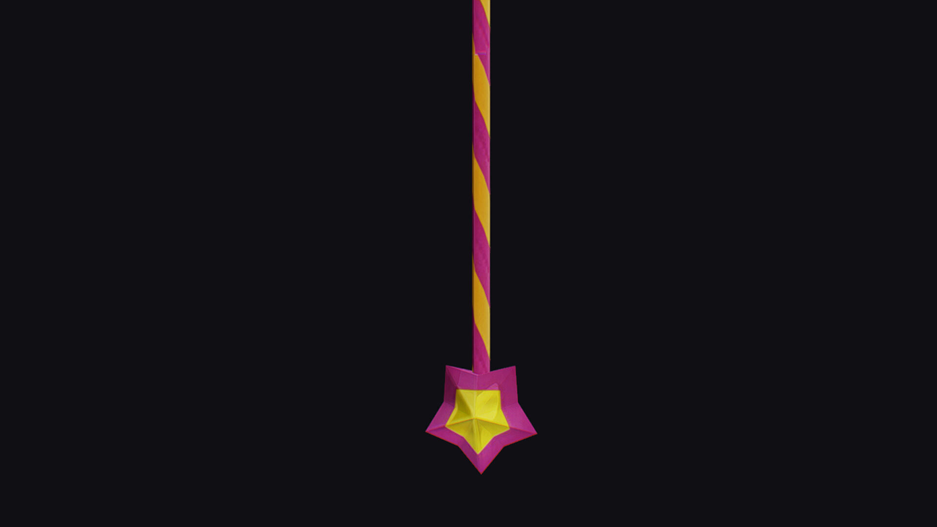Wand Lollipop Magical Candy Wizard Scepter Weapon Stick Low-poly 3D model_8