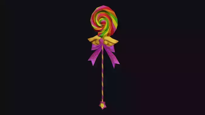 Wand Lollipop Magical Candy Wizard Scepter Weapon Stick