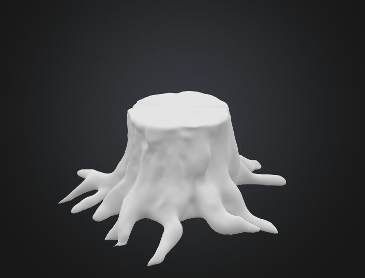 Old tree stump 3D model_4