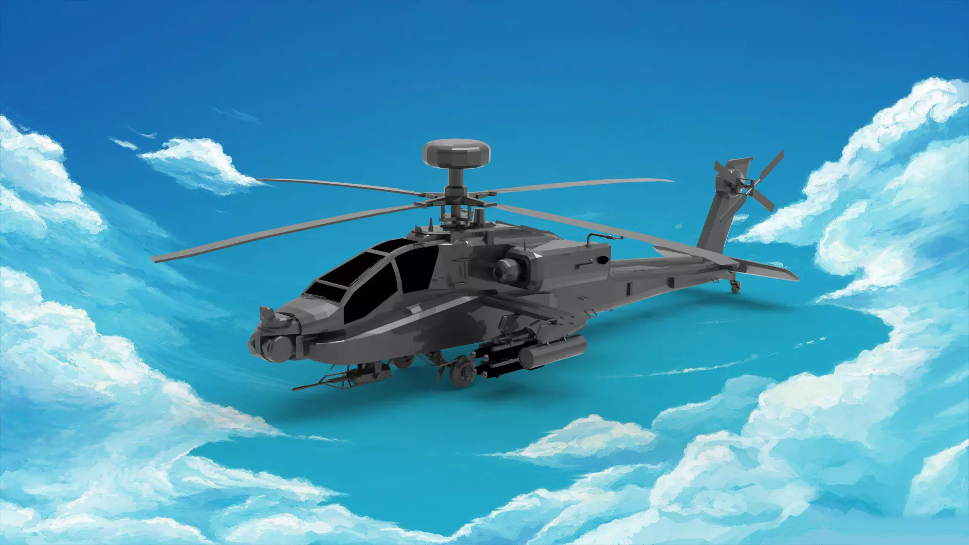 Boeing AH-64 Apache  3D model_0