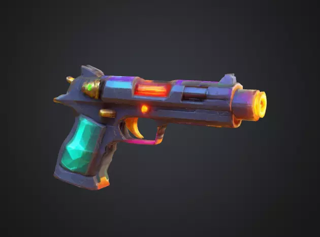 Laser pistol Free 3D model