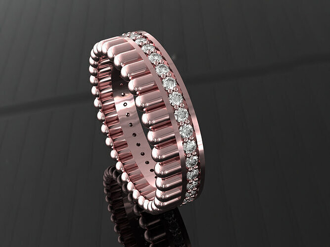 engagement ring diamond sz 21 5 3D print model