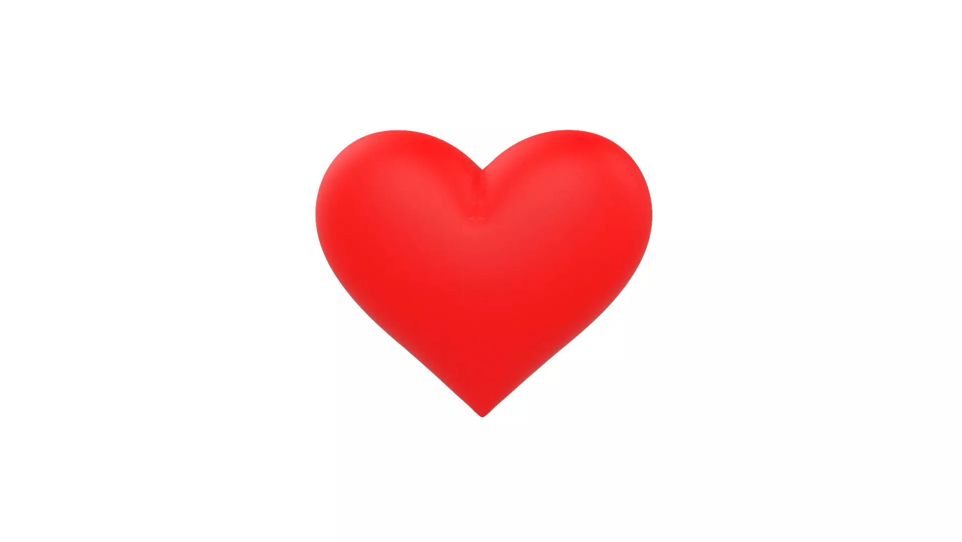 Low-Poly Love Heart Red Simple  Low-poly 3D model_0