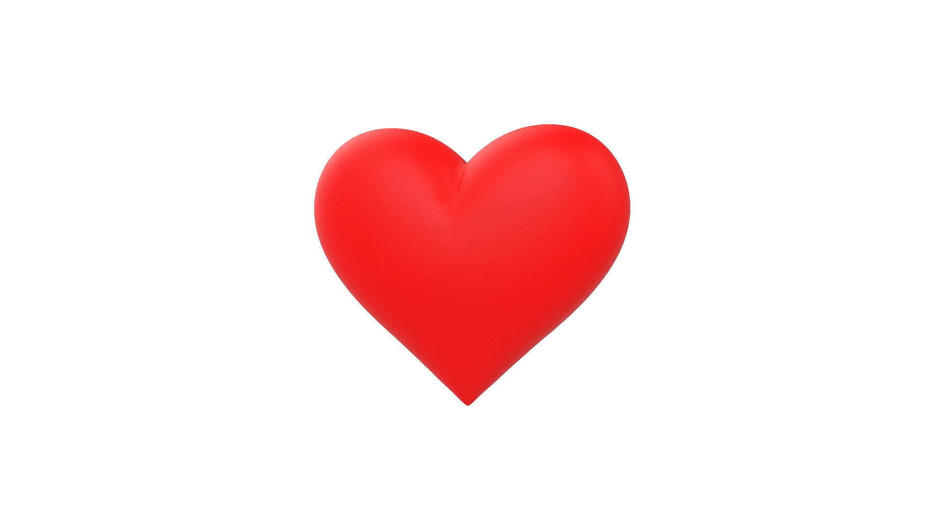 Low-Poly Love Heart Red Simple  Low-poly 3D model_11