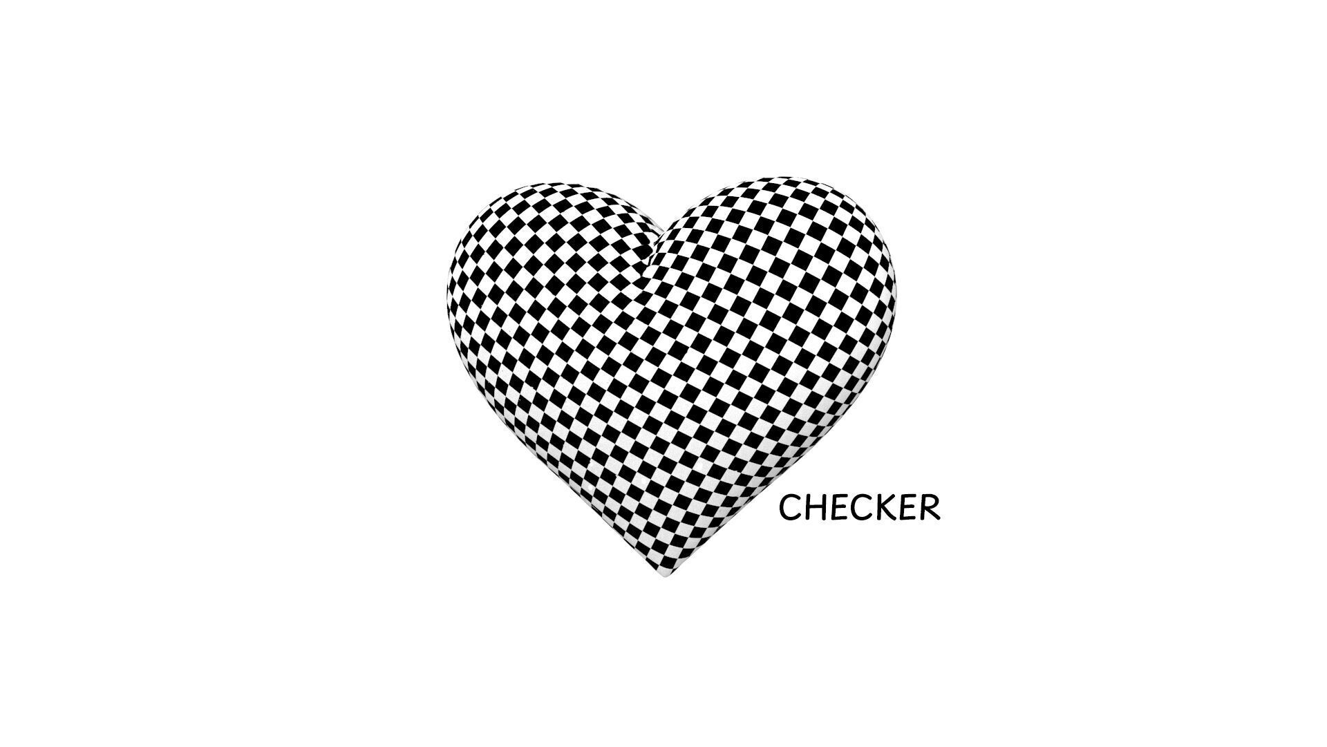 Low-Poly Love Heart Red Simple  Low-poly 3D model_4