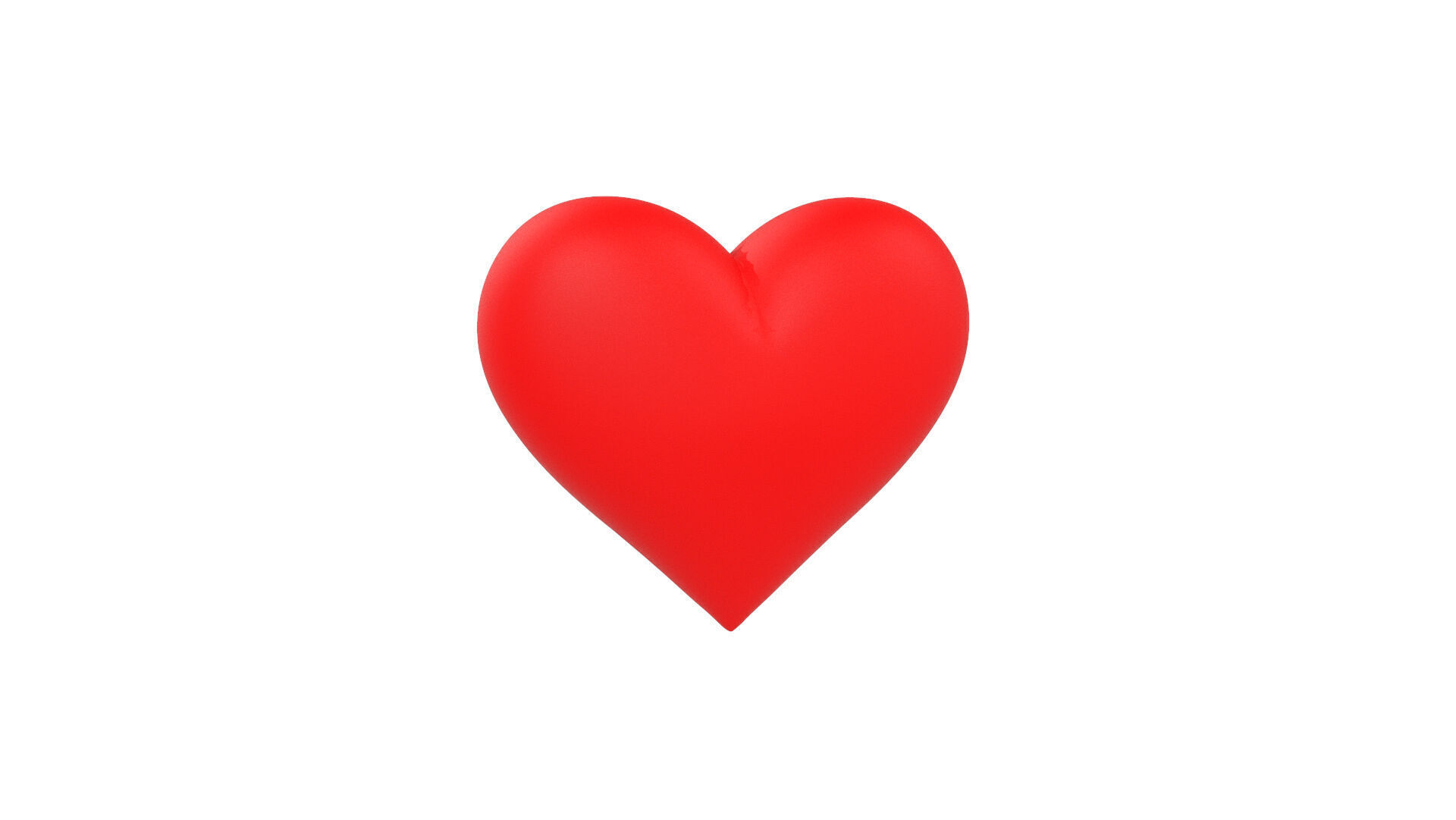 Low-Poly Love Heart Red Simple  Low-poly 3D model_10