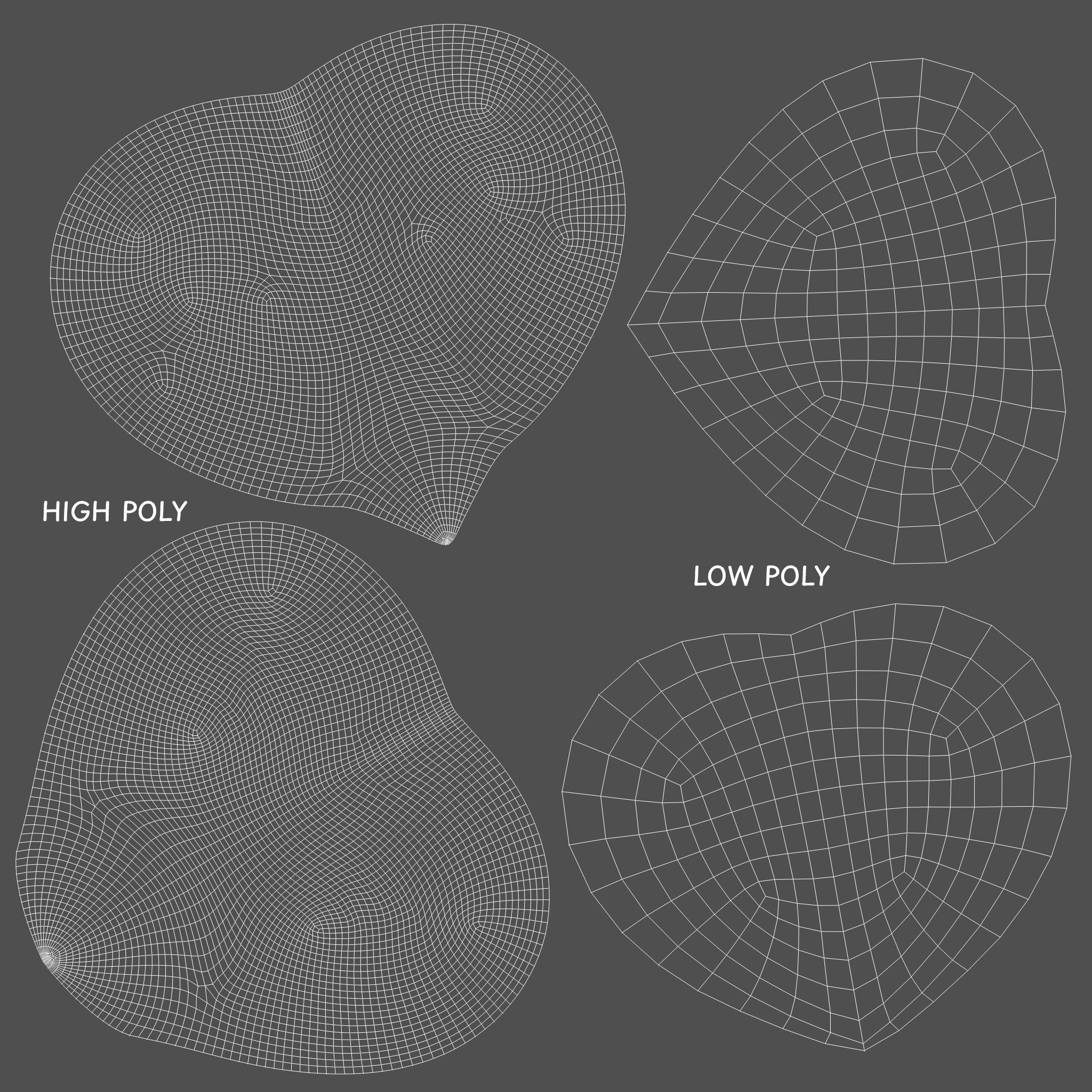 Low-Poly Love Heart Red Simple  Low-poly 3D model_6