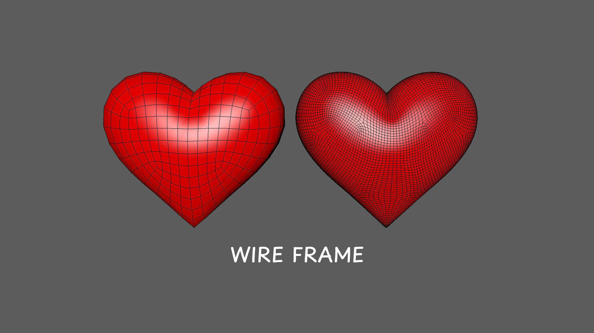 Low-Poly Love Heart Red Simple  Low-poly 3D model_5