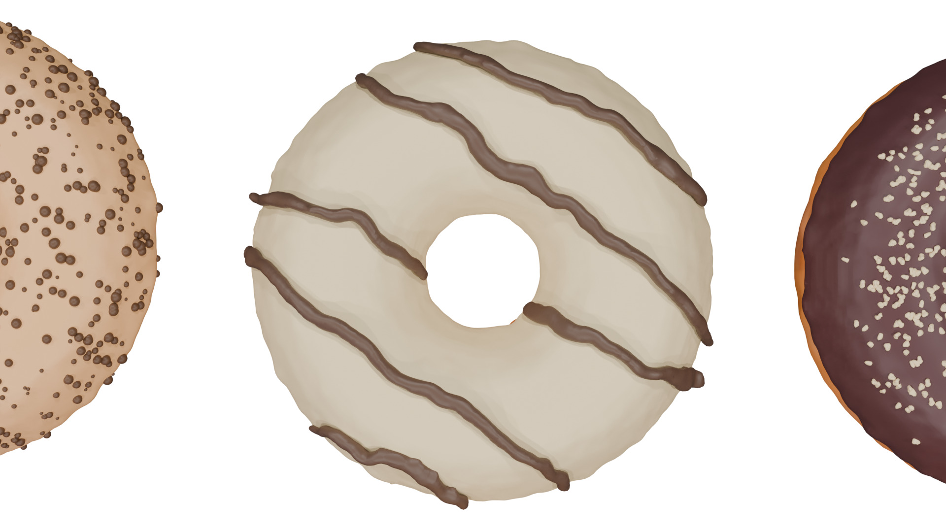 3D Donut Bundle 21 Tasty Variations 3D model_27
