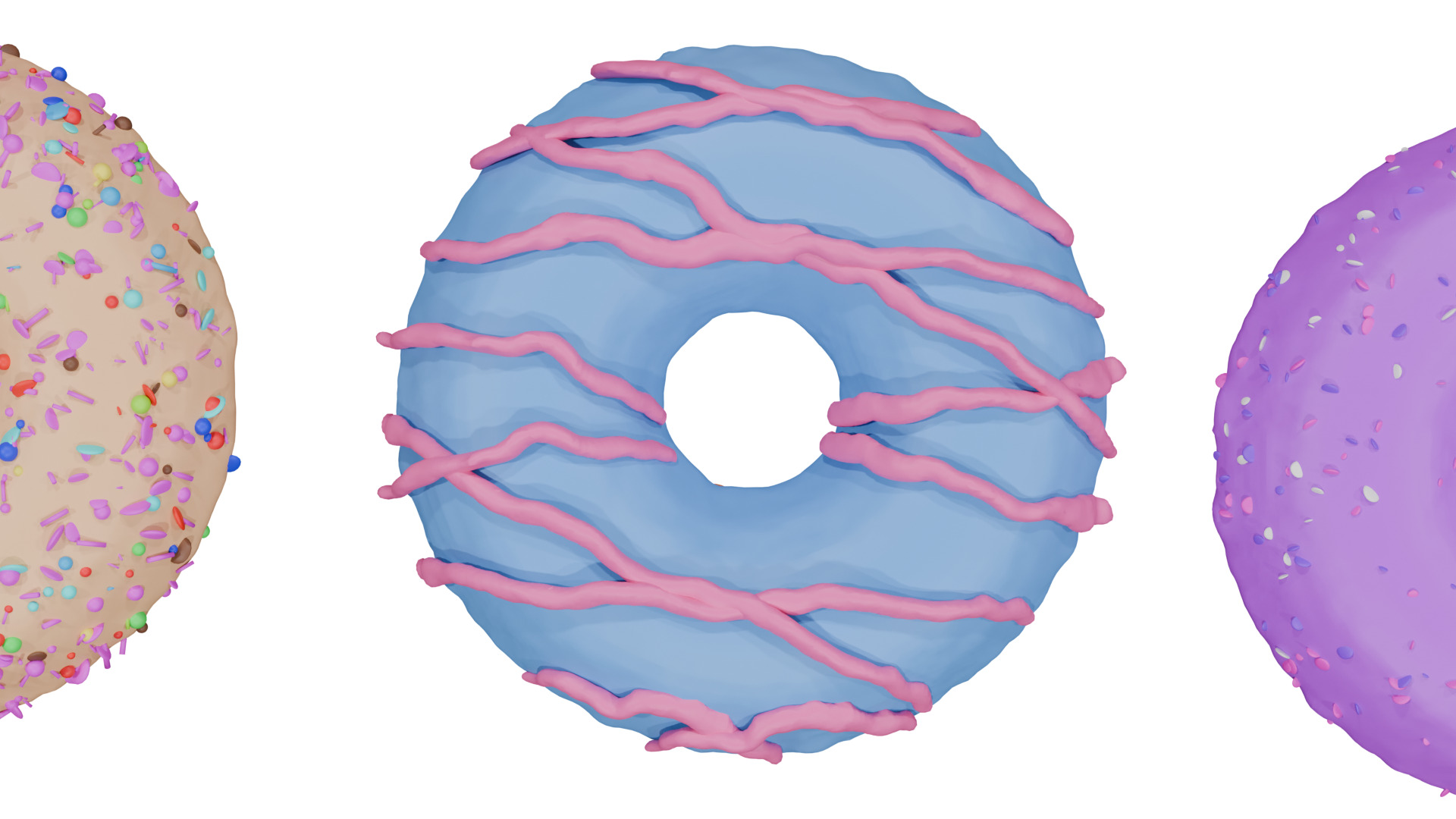 3D Donut Bundle 21 Tasty Variations 3D model_20