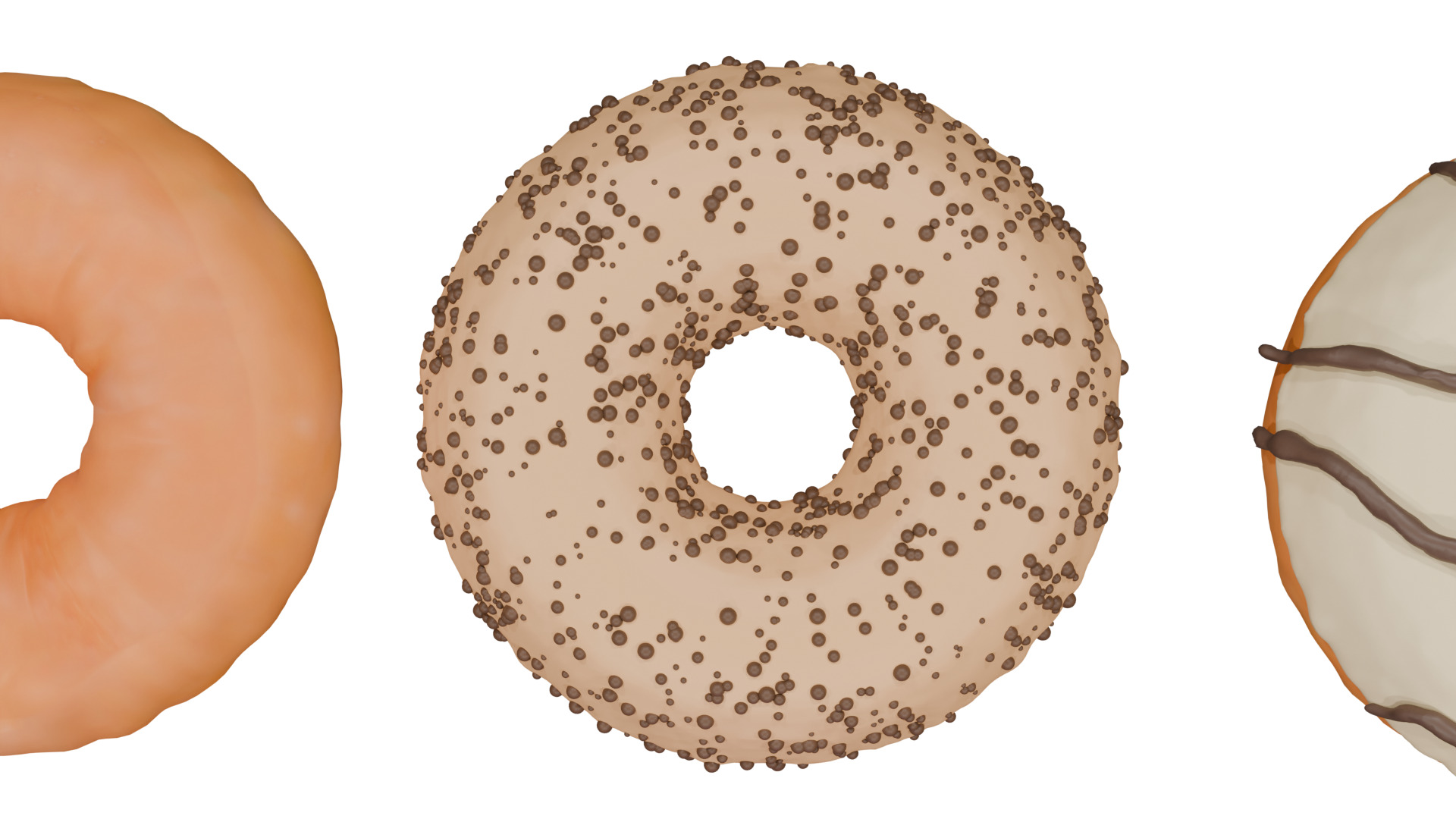 3D Donut Bundle 21 Tasty Variations 3D model_24