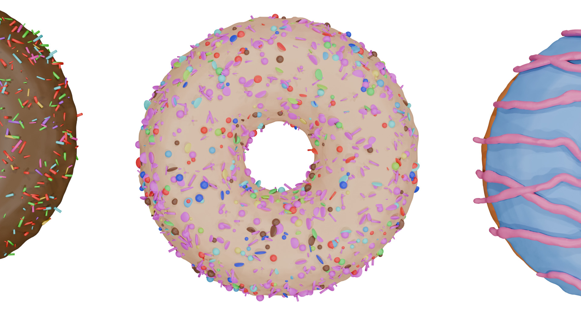 3D Donut Bundle 21 Tasty Variations 3D model_17