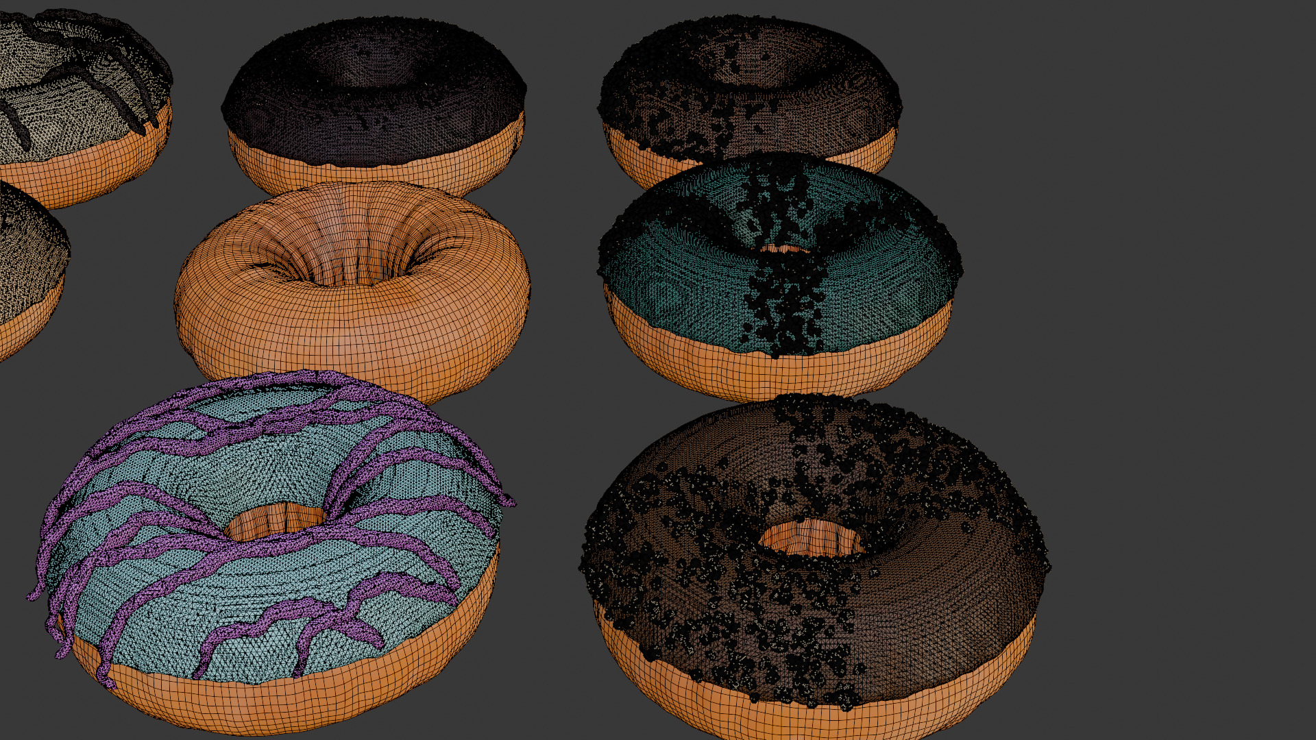 3D Donut Bundle 21 Tasty Variations 3D model_37