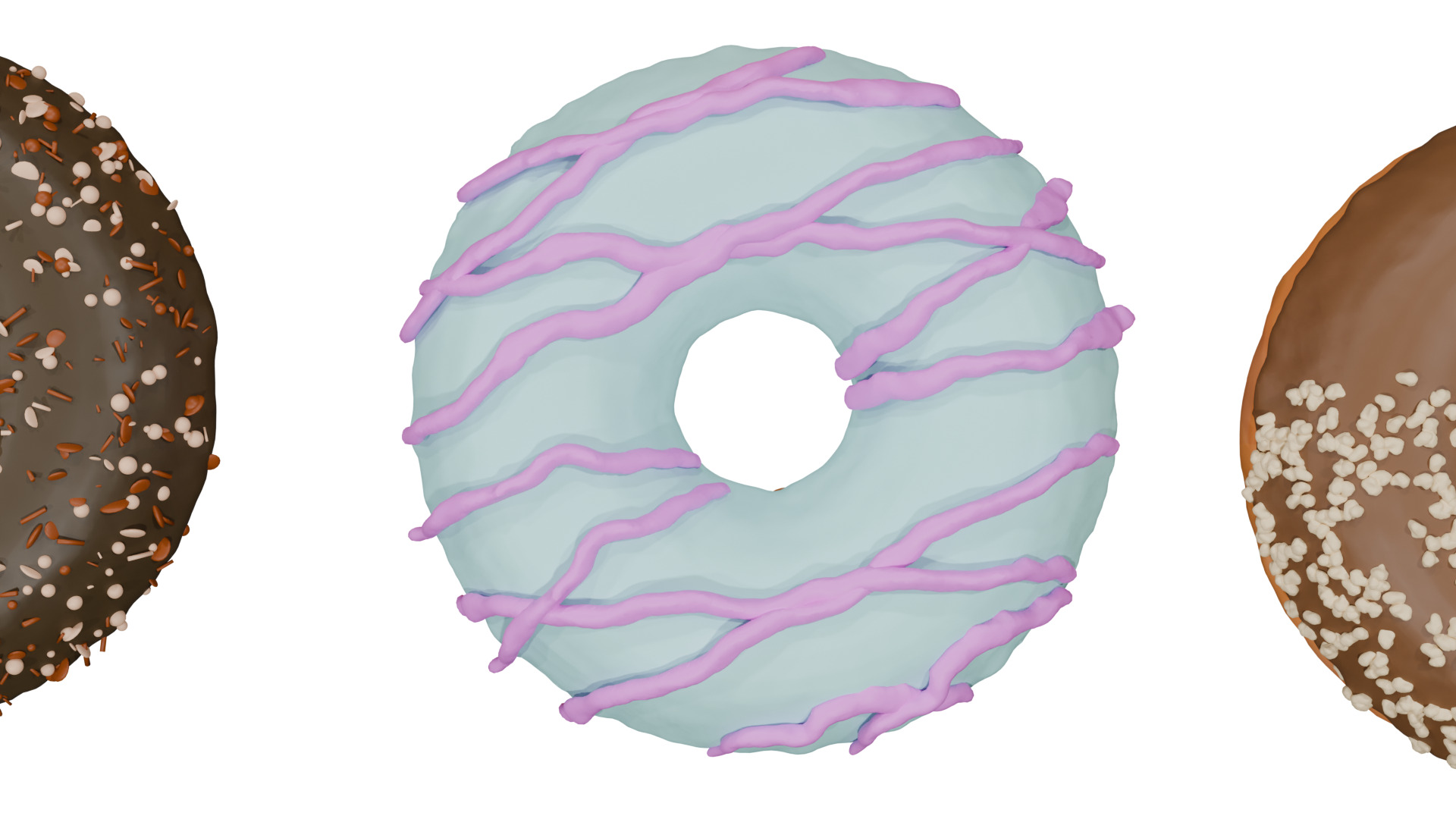 3D Donut Bundle 21 Tasty Variations 3D model_28
