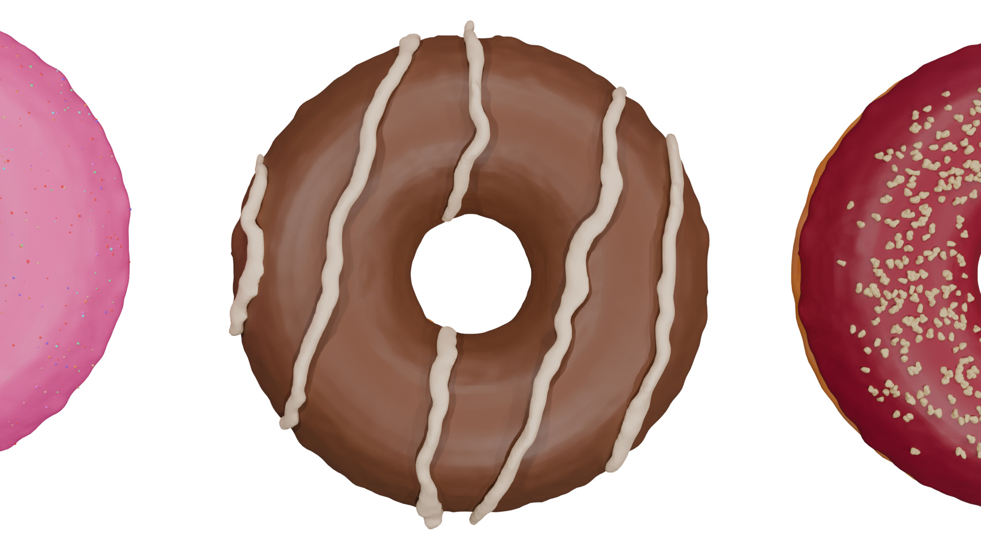 3D Donut Bundle 21 Tasty Variations 3D model_16