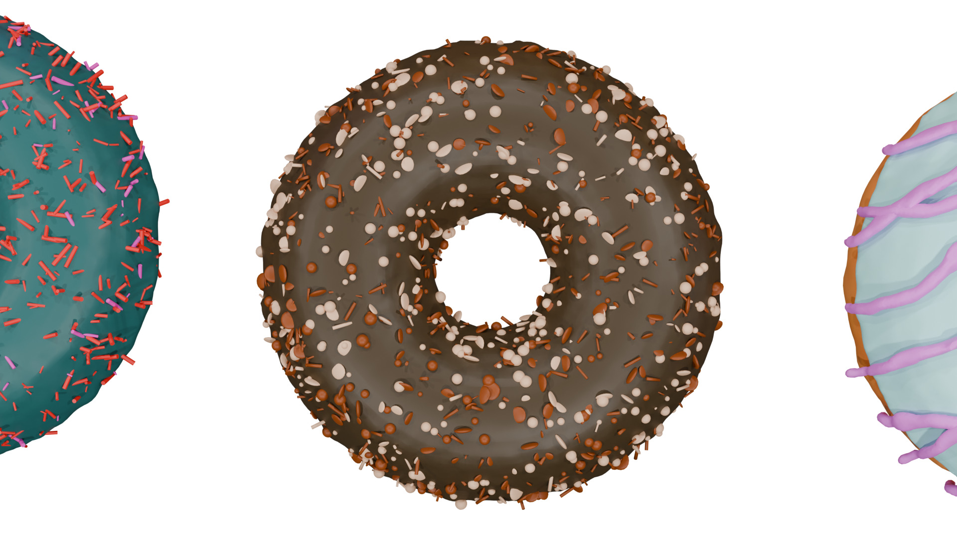 3D Donut Bundle 21 Tasty Variations 3D model_25