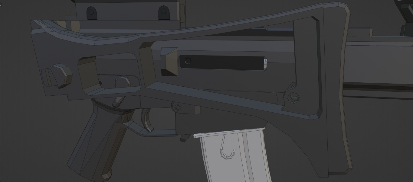 low-poly HK G36 Free 3D model_9