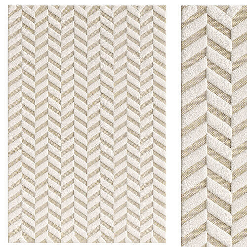 Herringbone Rug White 3D model