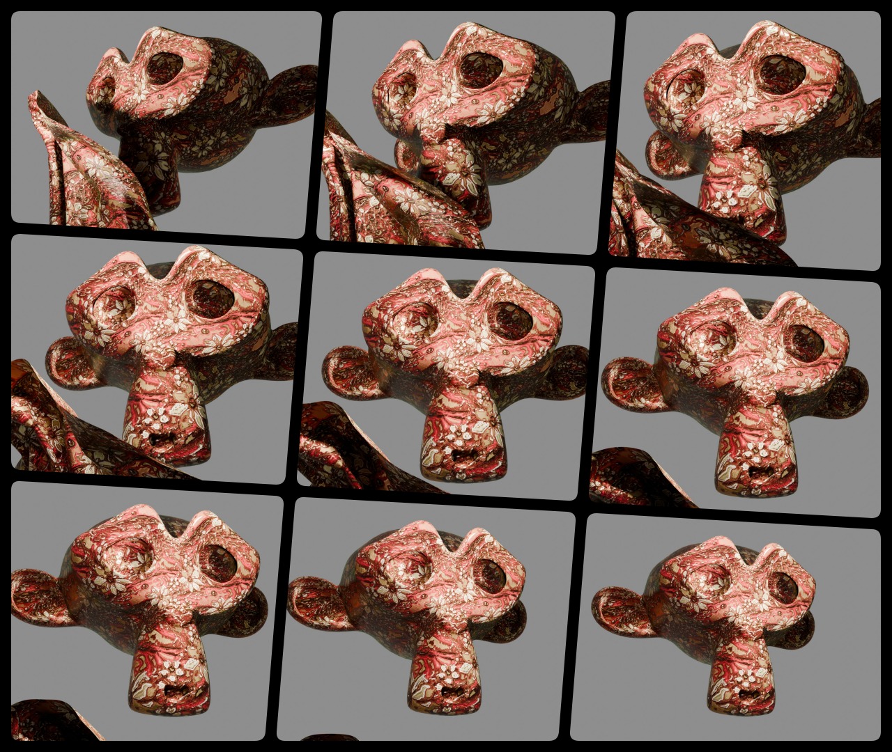 3 Oriental Velvet Fabric Seamless Material Bundle Texture_23