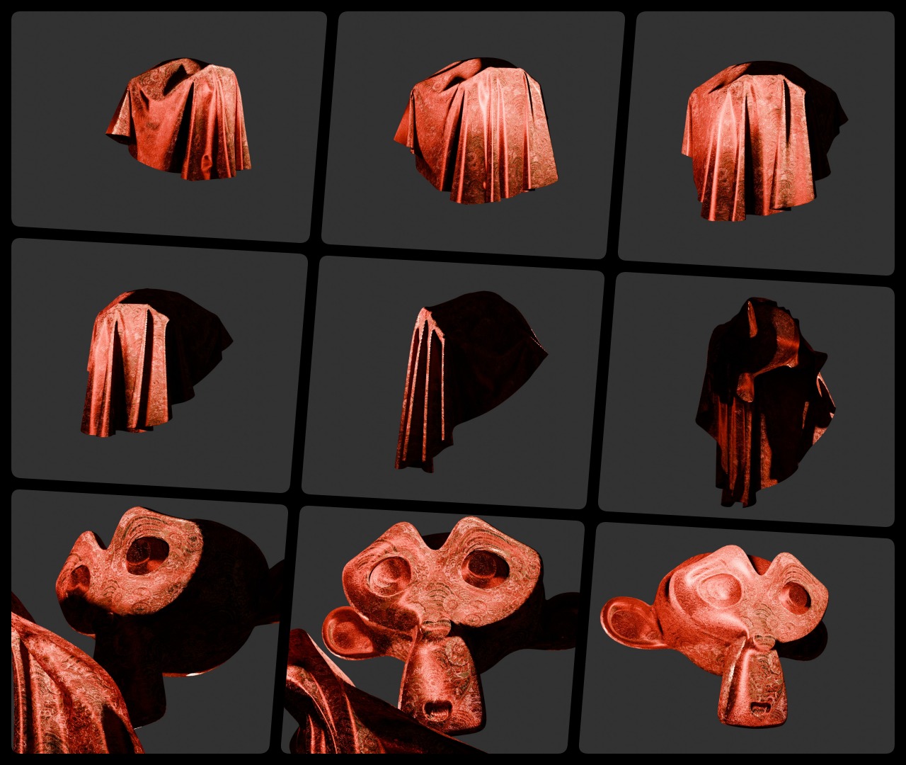 3 Oriental Velvet Fabric Seamless Material Bundle Texture_16