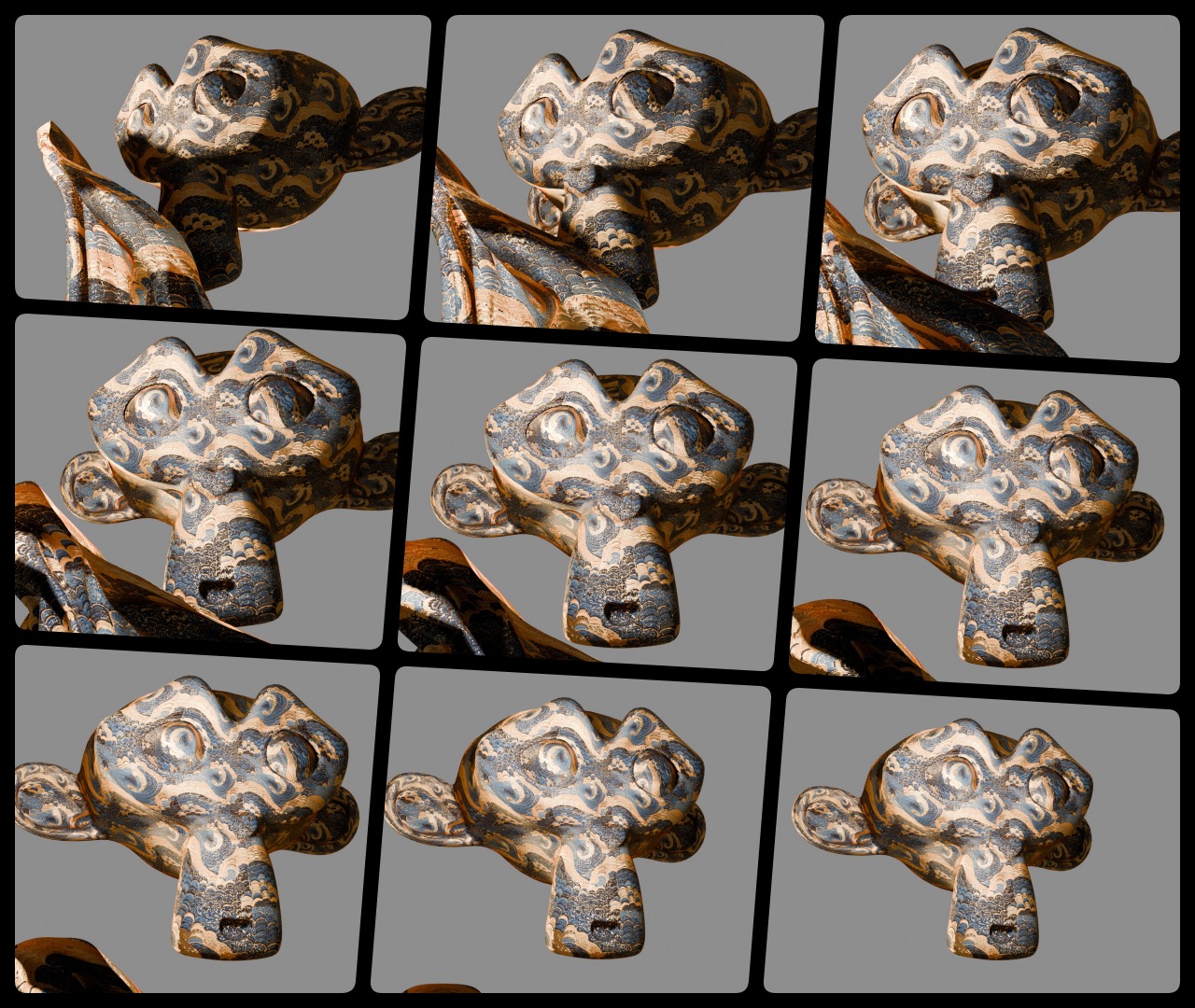 3 Oriental Velvet Fabric Seamless Material Bundle Texture_21