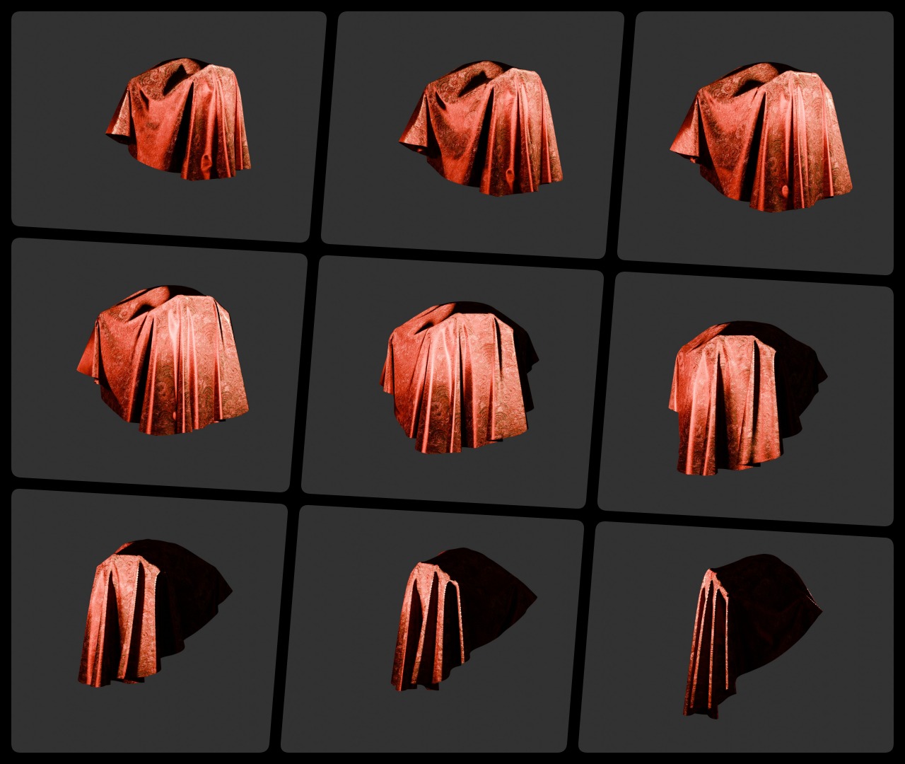 3 Oriental Velvet Fabric Seamless Material Bundle Texture_19