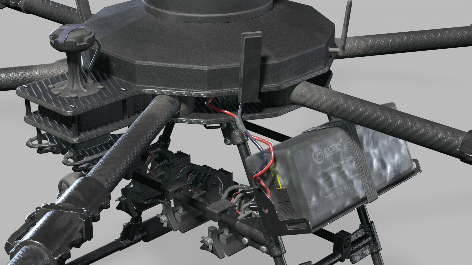 Vampire drone Baba Yaga SPP Low-poly 3D model_11