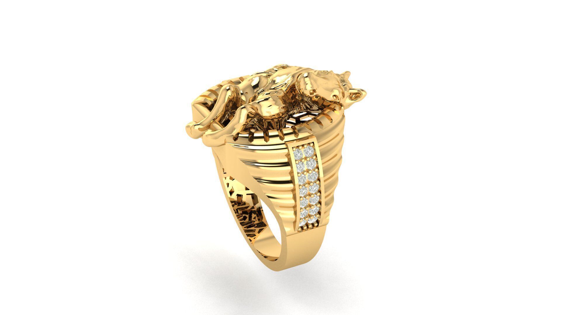horse ring 3D print model_8
