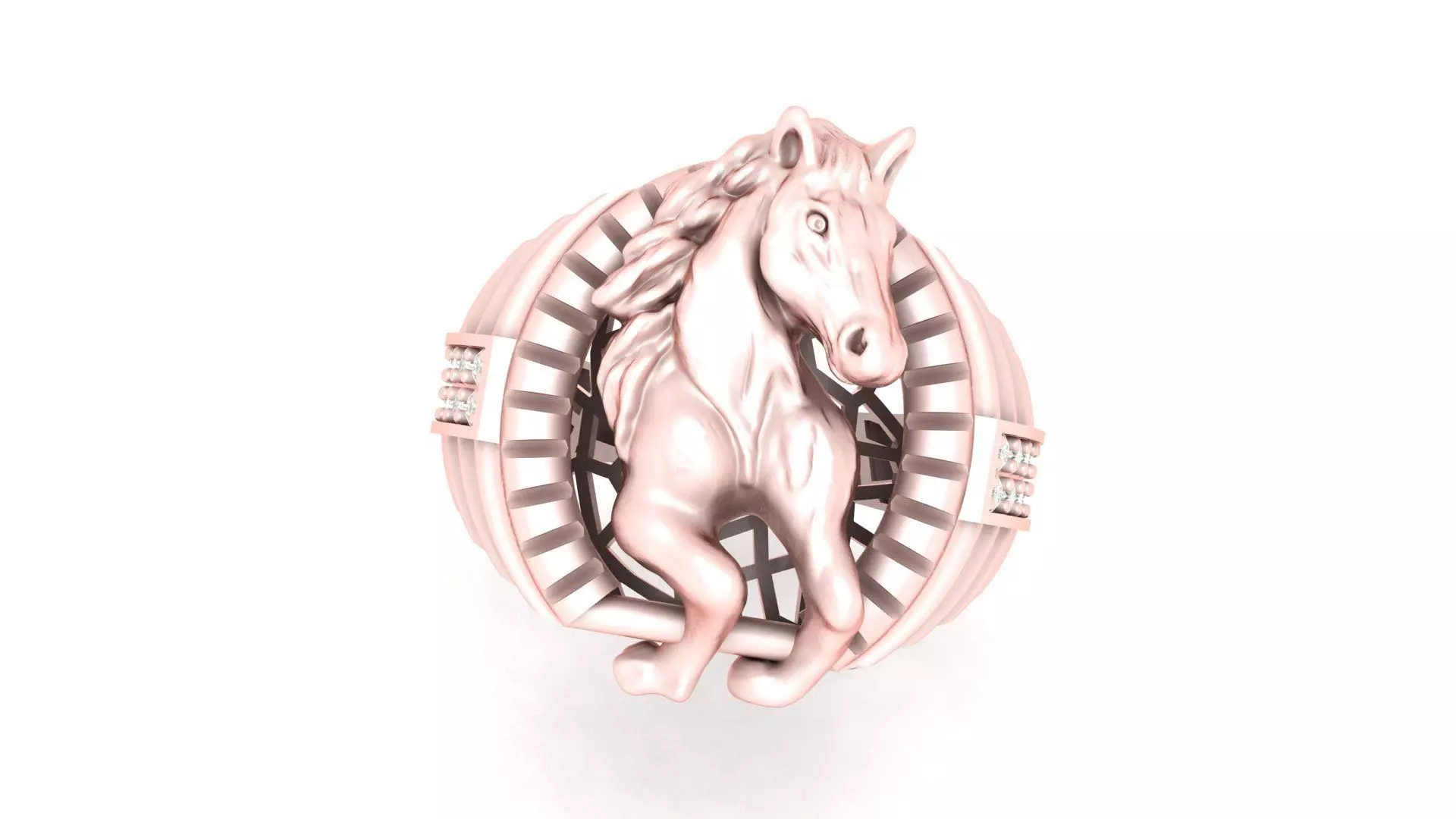 horse ring 3D print model_0
