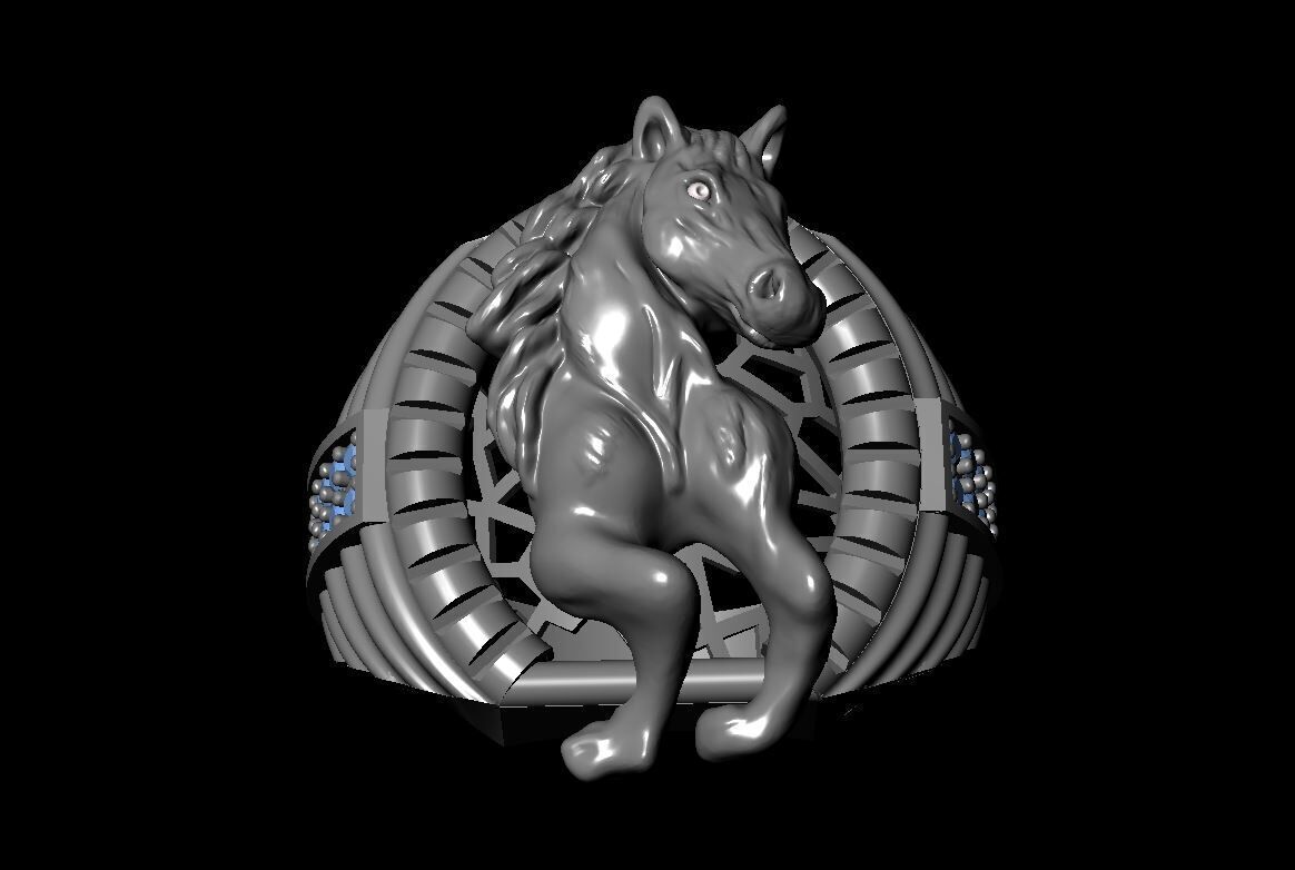 horse ring 3D print model_12